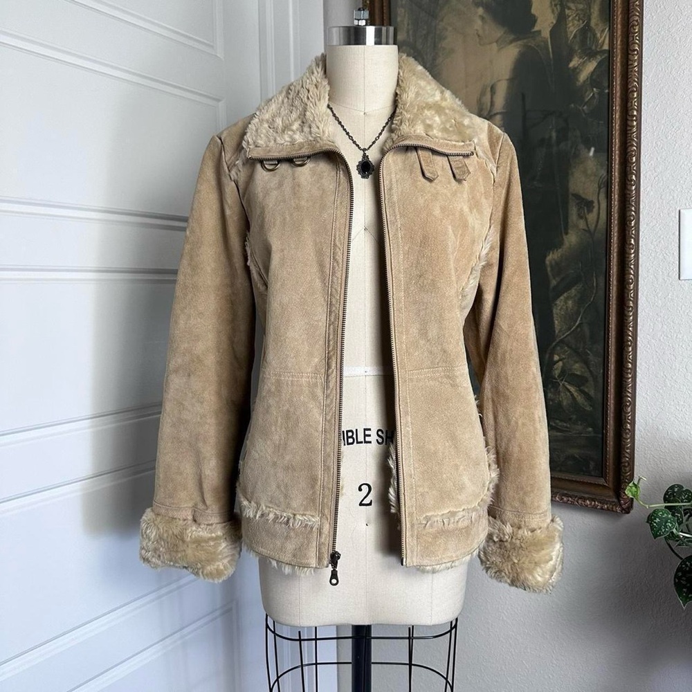 Vintage 90s early 2000s zip up mid length coat Size Medium